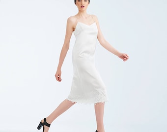 White Silk Dress